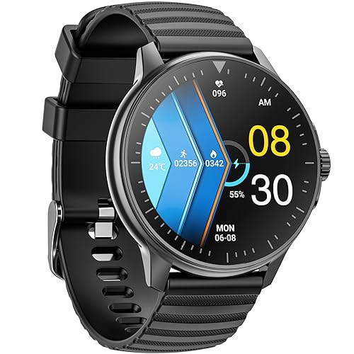 Smart Watch for Men Women with Bluetooth Call, HD Fitness Activity Tracker with 111 Sport Modes,Voice Assistant IP67 Waterproof Smartwatch with Blood Pressure Sleep Monitor for Android and iPhone