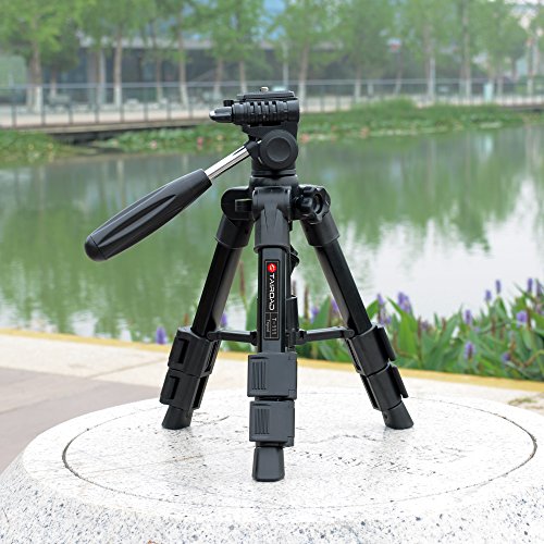 Tairoad T111 Lightweight Mini Tabletop Tripod Stand with Pan Tilt Head