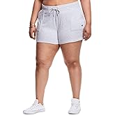 Champion Women's Plus Size Shorts French Terry Shorts, Comfortable Plus Size Gym Shorts for Women