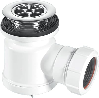 Mcalpine STW3-RB Water Seal Shower Trap Chrome Plated Brass 19mm White