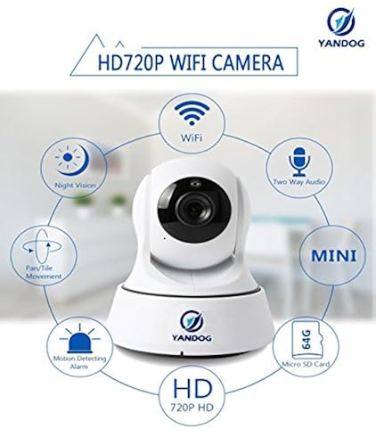YANDOG HD 720P Wireless Wifi IP Camera Network Infrared Night