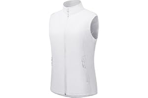 fit space Women's Softshell Vest Athletic Warm Up Sleeveless Scrub Jacket Zip Pockets Cycling Running Golf