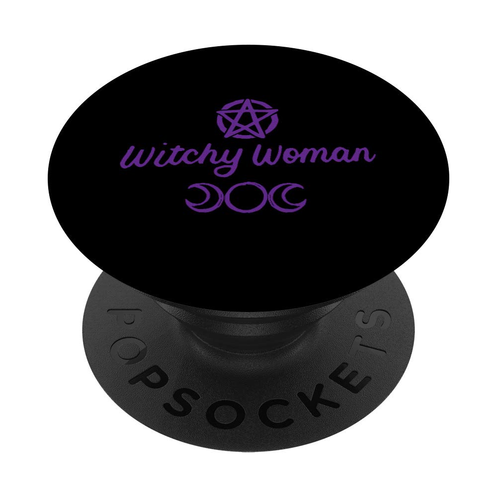 Witchy Woman, Witch Wiccan Pagan Gifts Halloween PopSockets Grip and Stand for Phones and Tablets