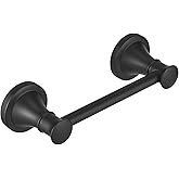 RUMOSE Toilet Paper Roll Holder Bathroom Flexible Pivoting Tissue Handle on Wall Mounted Matte Black Rustproof Toilet Tissue 