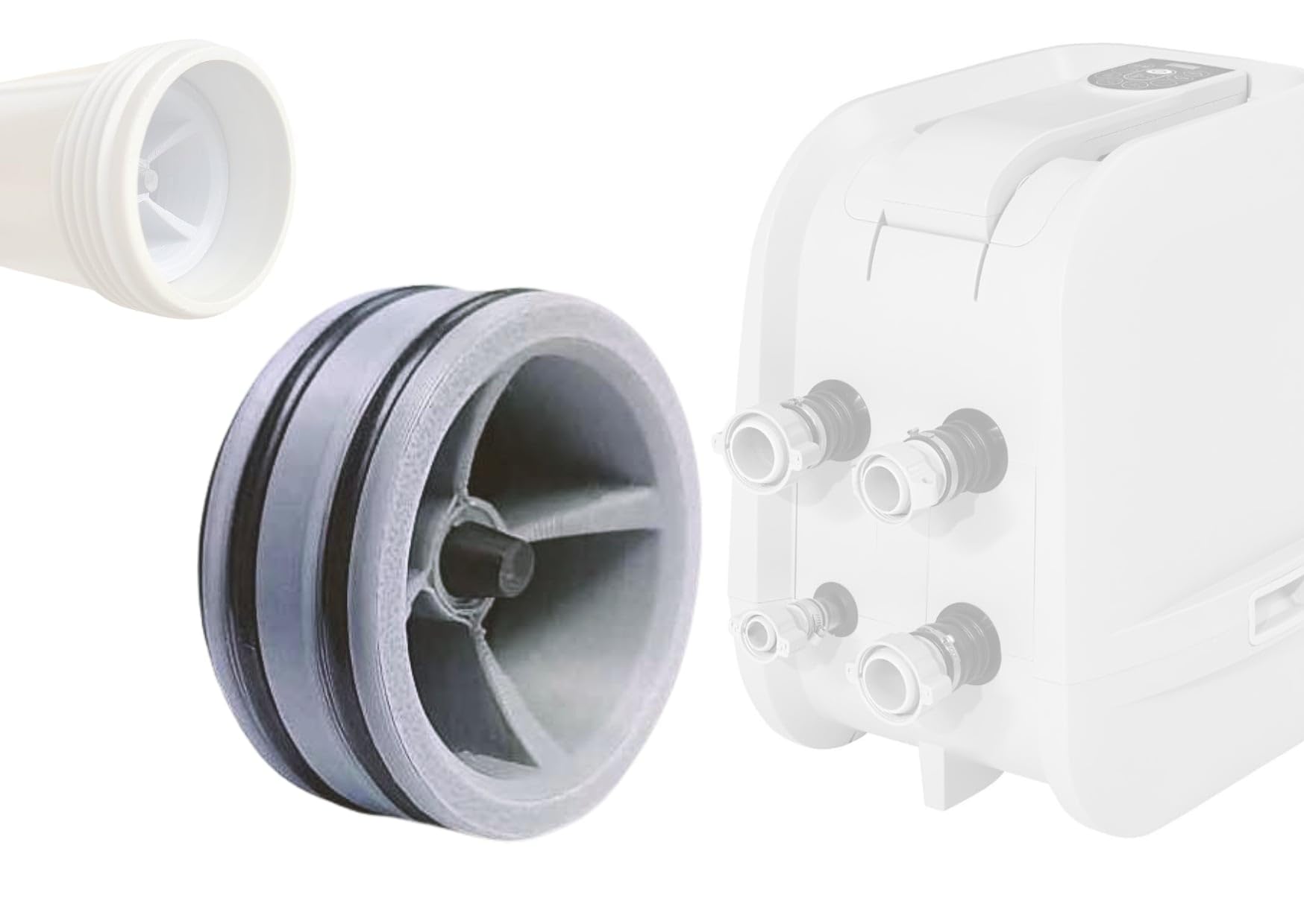 Clip On Non-Return Valve for The A Connection, Compatible with Bestway Lay Z Spa SaluSpa Coleman Easily Installed, fits only 2022 Onwards Hydrojet Models.