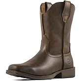 SUREWAY Cowboy Boots for Men - Square Toe Western Boots,Pull On Leather Work Boots,Durable Fashionable Classic Slip Resistant Boots