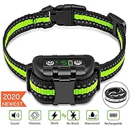 Bark Collar No Bark Collar Rechargeable Anti bark Collar with Adjustable Sensitivity and Intensity Beep Vibration and No Harm Shock Bark Collar for Small Medium Large Dogs