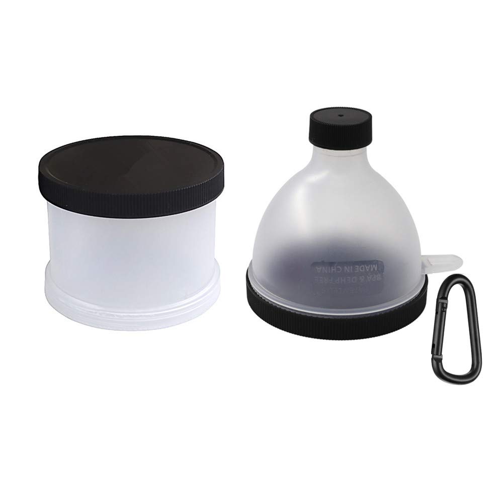 REOOHOUSE Portable Protein Funnel Powder Container Supplement Tablet Storage Nutrition BCAA Creatine Capsule Subdivision 2 Pack(Funnelbox)