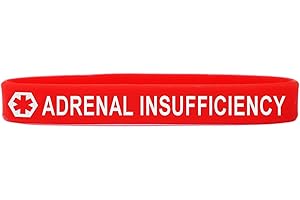 SayitBands Adrenal Insufficiency Medical Alert Wristband Bracelet in Red