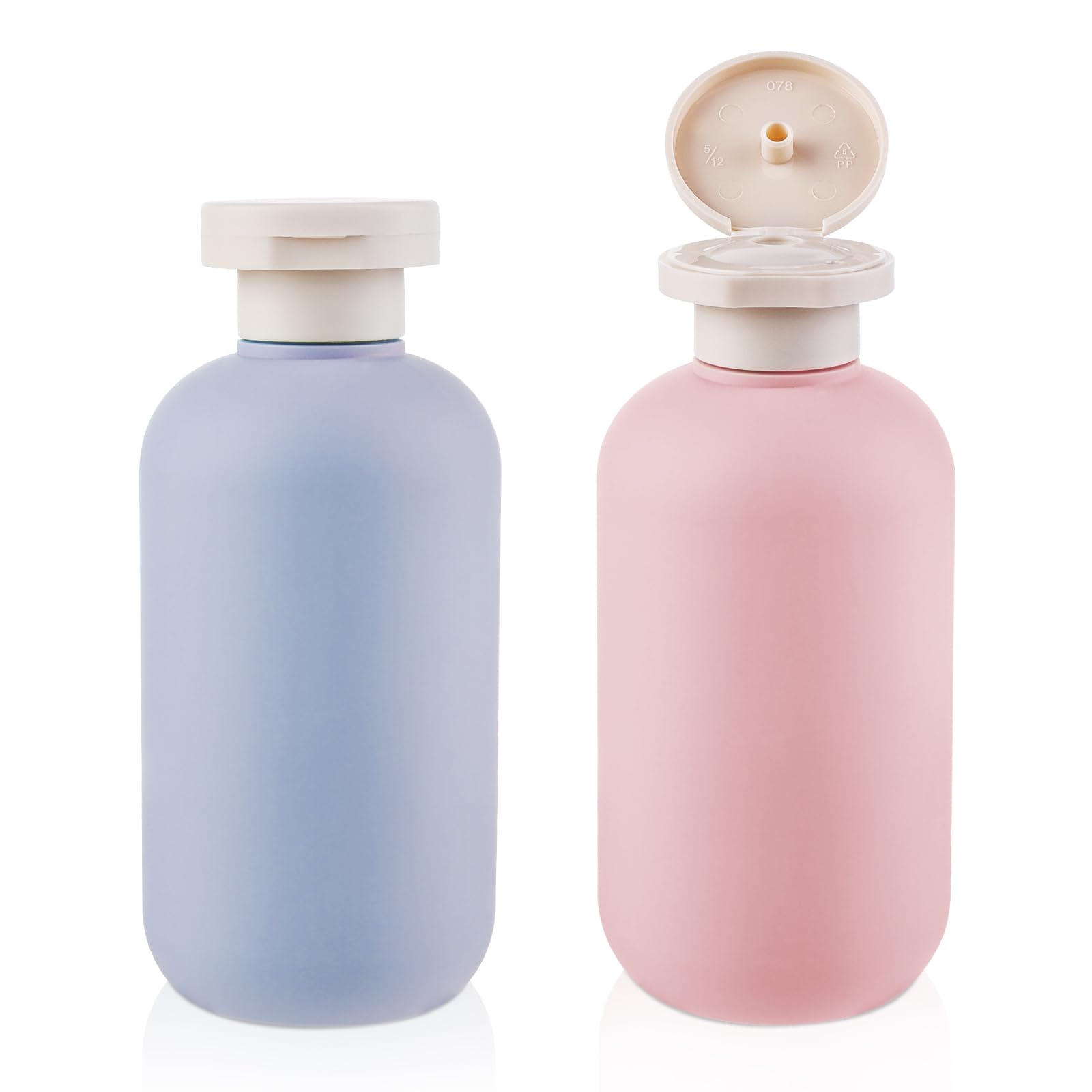 WLLHYF Squeeze Bottles 2 Pack Refillable Plastic Travel Containers Empty Bottles With Disc Top Flip Cap Travel Accessories for Shampoo Creams Lotion Conditioner (57.00, Grams) — image 1