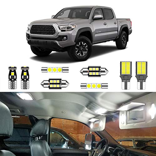 LIGHSTA 11PCS Super Bright White LED Interior Light Kit Package