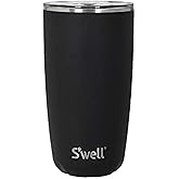 S'well Stainless Steel Tumbler with Slide-Open Lid, 18oz, Onyx, Triple Layered Vacuum Insulated Containers Keeps Drinks Cold for 12 Hours and Hot for 4, BPA Free