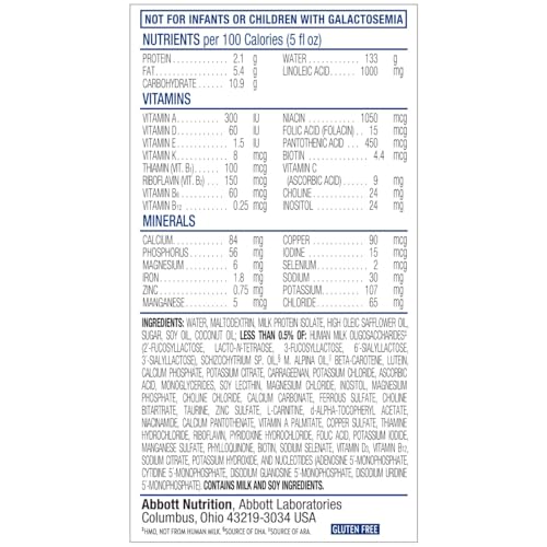 SIMILAC 360 TOTAL CARE SENSITIVE INFANT FORMULA FOR FUSSINESS & GAS DUE TO LACTOSE SENSITIVITY, HAS 5 HMO PREBIOTICS, LIQUID BABY FORMULA, READY TO FEED, 8-FL-OZ BOTTLE, PACK OF 24