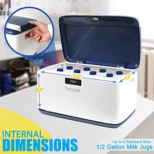 SereneLife Locking Storage Container Bin 8 Gallon Large Capacity