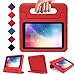 LTROP All-New Fire 7 (2017 Release) Case for Kids, Light Weight EVA Shock Proof Handle Kid-Proof Case for Fire 7 inch Display Tablet 7th Generation - Red