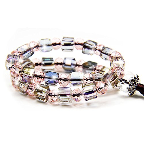 Cell Phone Lanyard Strap - JAZ 3 Pack Bling Crystal Beads Hand Wrist Lanyard Strap String for Cell Phone Camera Purse MP3 MP4 iPod PSP Keychain ( Crystal Purple Pink Red)