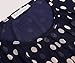 BAISHENGGT Women's Short Sleeve Pleated Front Mesh Blouse X-Large Navy Polka Dot