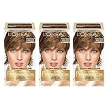L'Oreal Paris Superior Preference Fade-Defying + Shine Permanent Hair Color, 6.5G Lightest Golden Brown, 3 Count Hair Dye