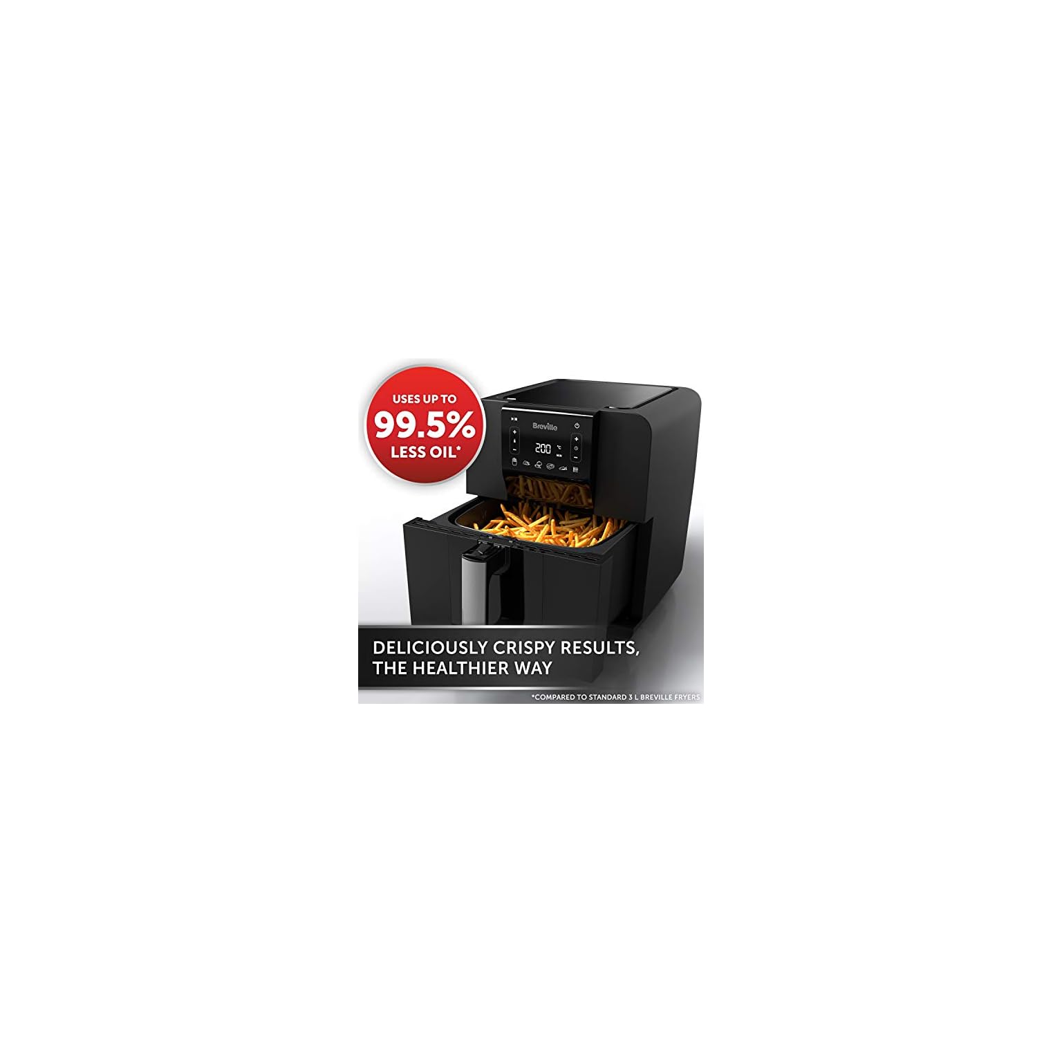 Breville Halo Air Fryer | Digital Large Air Fryer Oven | 5.5 L | Fry