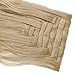 Clip in Full Head Hair Extensions 8 pieces/set Synthetic Fibre Natural Long Thick Hair Pieces Hairpiece Standard Weft Hair Extension - 17 inch Curly golden mix bleach blonde
