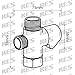 KES Toilet Lavatory Brass T-adapter with Shut-off Valve, 3-way Tee Connector for Bidet Hand Sprayer, Brushed Nickel, K1018-2
