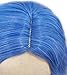 TopWigy Blue Wig, Short Colored Wigs Aqua Blue Bob Curly Wavy Wig for Women Halloween Cosplay Beach Wave Teal Wig Synthetic Heat Resistant Costume Party Hair Blue Drag Queen Wigs 16 Inches