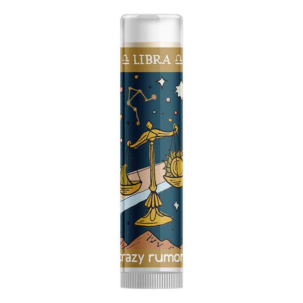 Crazy Rumors Libra (Air Blend) Zodiac Soothing Lip Balm Stick for Dry Lips, 100% Natural and Vegan 4g