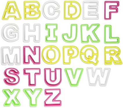 ilauke 26 Grandes Découpoirs Alphabet Emporte-Pièces Multicolores en Plastique pour Gâteau Fondant Biscuit Cookie Pâtisserie - Cuisine A Vivre ilauke 26 Grandes Découpoirs Alphabet Emporte-Pièces Multicolores en Plastique pour Gâteau Fondant Biscuit Cookie Pâtisserie