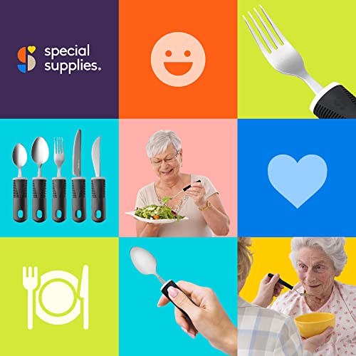 Special Supplies Adaptive Utensils (5Piece Kitchen Set) Wide, Non