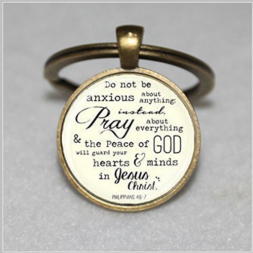 UPC 616237735419, Medium Pray Pendant Scripture Pendant Pray Keychain Christian Jewelry Christian Keychain Inpirational Gift