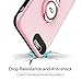 iPhone 6 Case with Ring Kickstand by ICONFLANG, 360 Degree Rotating Ring Grip Case for iPhone 6 Dual Layer Shockproof Impact Protection Apple iPhone 6 Case Compatible with Magnetic Car Mount- Pink