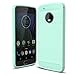 MOTO G5 Case, Landee Soft Silicon Resilient Shock Absorption and Carbon Fiber Design Protective Case for Motorola Moto G5 / Moto G (5th G) - Mint
