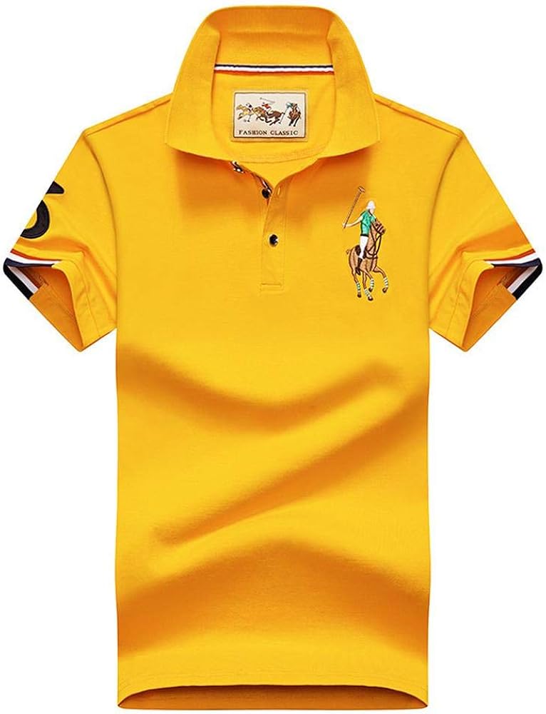 Unisex Golf Polo Shirts Embroidery 100 Cotton Short Sleeved Summer