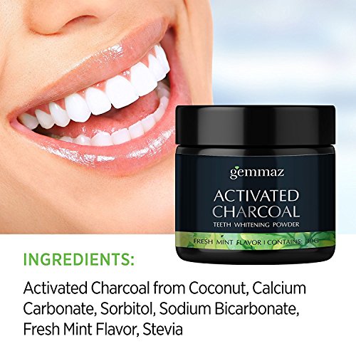 Charcoal Teeth Whitening Powder, Organic Coconut Activated Charcoal