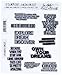Stampers Anonymous Tim Holtz Cling Rubber Life Quotes Stamp Set, 7