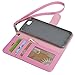 Arae Case for iPhone 6s / iPhone 6, Premium PU Leather Wallet case [Wrist Strap] Flip Folio [Kickstand Feature] with ID&Credit Card Pockets for iPhone 6s / 6 4.7 inch (babypink)