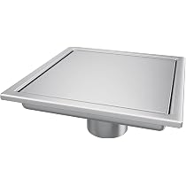 BOANN 6" X 6" Square Tile Insert Shower Drain - 304 Stainless Steel, Invisible Style (Brushed) - View #12