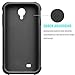 Tekcoo for Galaxy S4 Case, [Tmajor Series] [Black/Black] Shock Absorbing Hybrid Rubber Plastic Impact Defender Rugged Slim Hard Case Cover Shell for Samsung Galaxy S4 S IV I9500 GS4 All Carriers