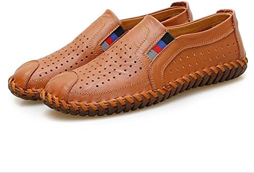 XUEXUE Men's Shoes Leather Spring Summer Loafers &amp; Slip-Ons Driving Shoes Sneakers Comfort Walking Shoes Athletic Breathable Casual Outdoor Formal Business Work (Color : B, Size : 46)