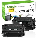 Aztech Compatible Toner Cartridge Replacement for HP 55X CE255X 55A HP LaserJet P3015dn P3010 HP LaserJet P3015x P3015 P3015d P3015n HP Laserjet Pro 500 MFP M521dn M521dw M525dn Printer (Black