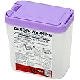 FINEPRO 0.2L(0.2Qts.) Size Portable Pen-Needle Disposal Container Diabetes Care (0.2L, Purple+Clear, 1)