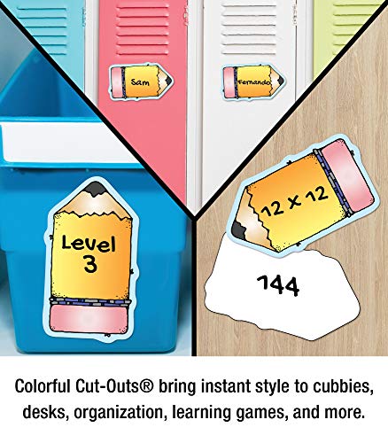 Carson Dellosa - Chunky Pencils Colorful Cut-Outs, Classroom Décor, 36 Pieces - Thumbnail 4