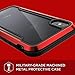 Raptic Shield, Compatible with Apple iPhone X/Xs (Formerly Defense Shield) - Military Grade Drop Tested, Anodized Aluminum, TPU, and Polycarbonate Protective Case for Apple iPhone X/Xs, Red