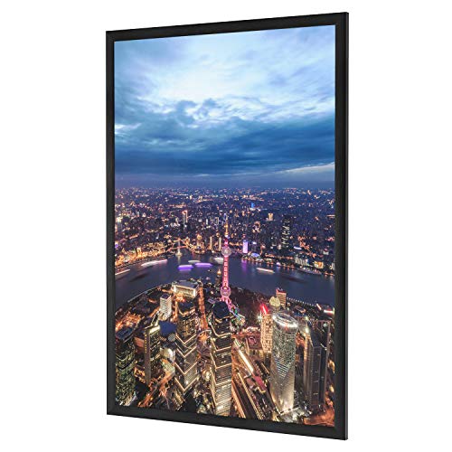 image for ONE WALL 27x40 Inch Poster Frame, Black Metal Aluminum Movie Poster Fr
