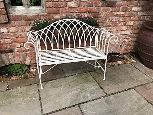 super saturday glamhaus metal garden bench seat patio
