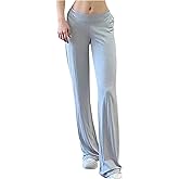 SHENHE Women's Straight Leg Elastic Waist Pants Stretch Yoga Lounge Casual Pants Trousers