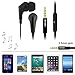 3.5mm Headphone iKross in-Ear Noise-Isolation Stereo Earbuds with Microphone (Black) for Apple iPhone iPad Samsung Galaxy Phone and Tablets