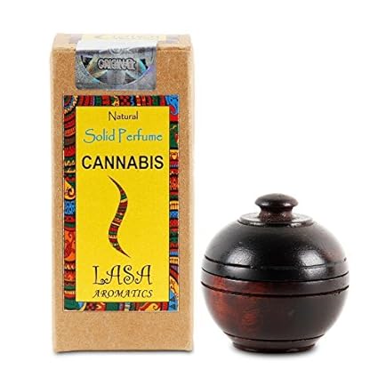Lasa Aromatics Cannabis natürliche feste Parfüm Körper Moschus in Holzgefäß - 6 g