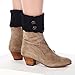 Short Women Crochet Boot Cuffs Winter Cable Knit Leg Warmers