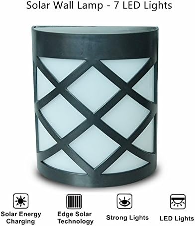 Sweet Power Solar LED Lights 7 Colors Intelligent Charging Auto switch Waterproof Outdoor Lantern Wall Lamp for Backyard Patio Gardens Lawn Pool